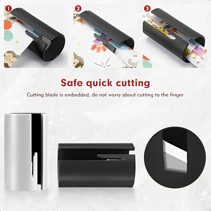 Christmas Gift Wrapping Paper Cutter - Easy to Use, Safe Roll Cutter, Perfect for Holiday Packaging, Gift Wrapping Supplies