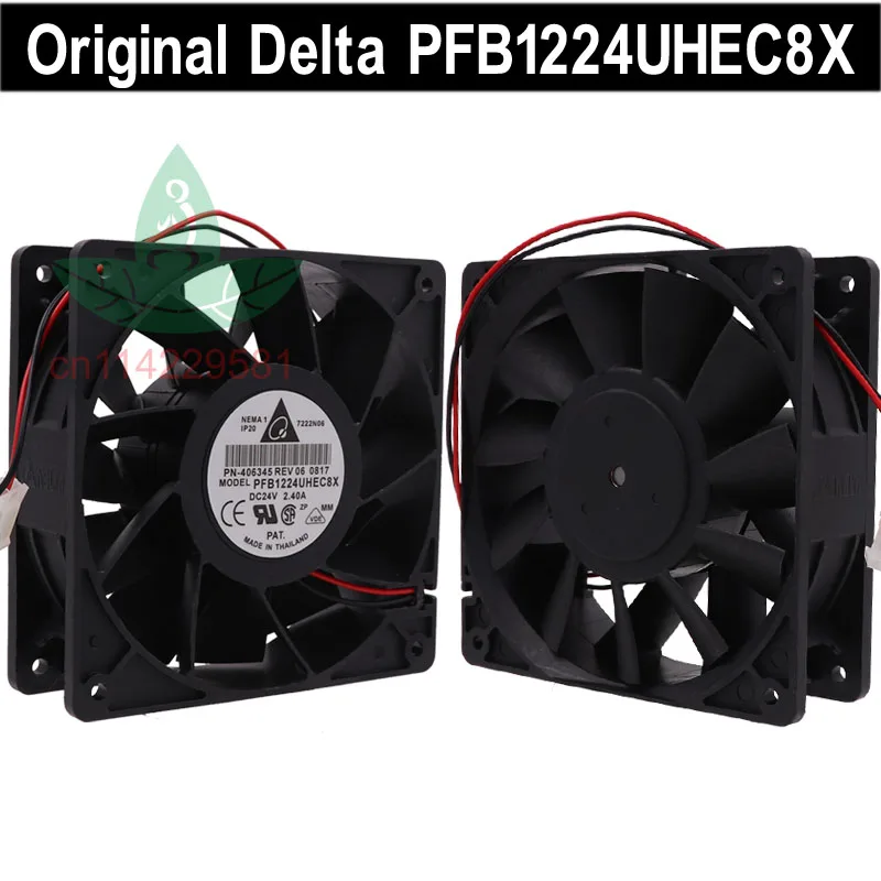 Cooler Fan For Delta PFB1224UHEC8X 12038 24V 2.40A 2 Wires 120mm Large Air Volume Inverter Cooling