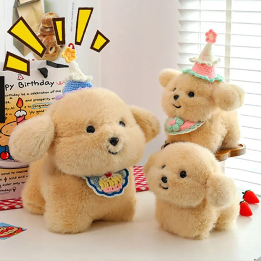 

PP Cotton Golden Retriever Plush Toys Fluffy Collection Anime Husky Plush Dolls 20cm Soft Animal Bib Dog Toys