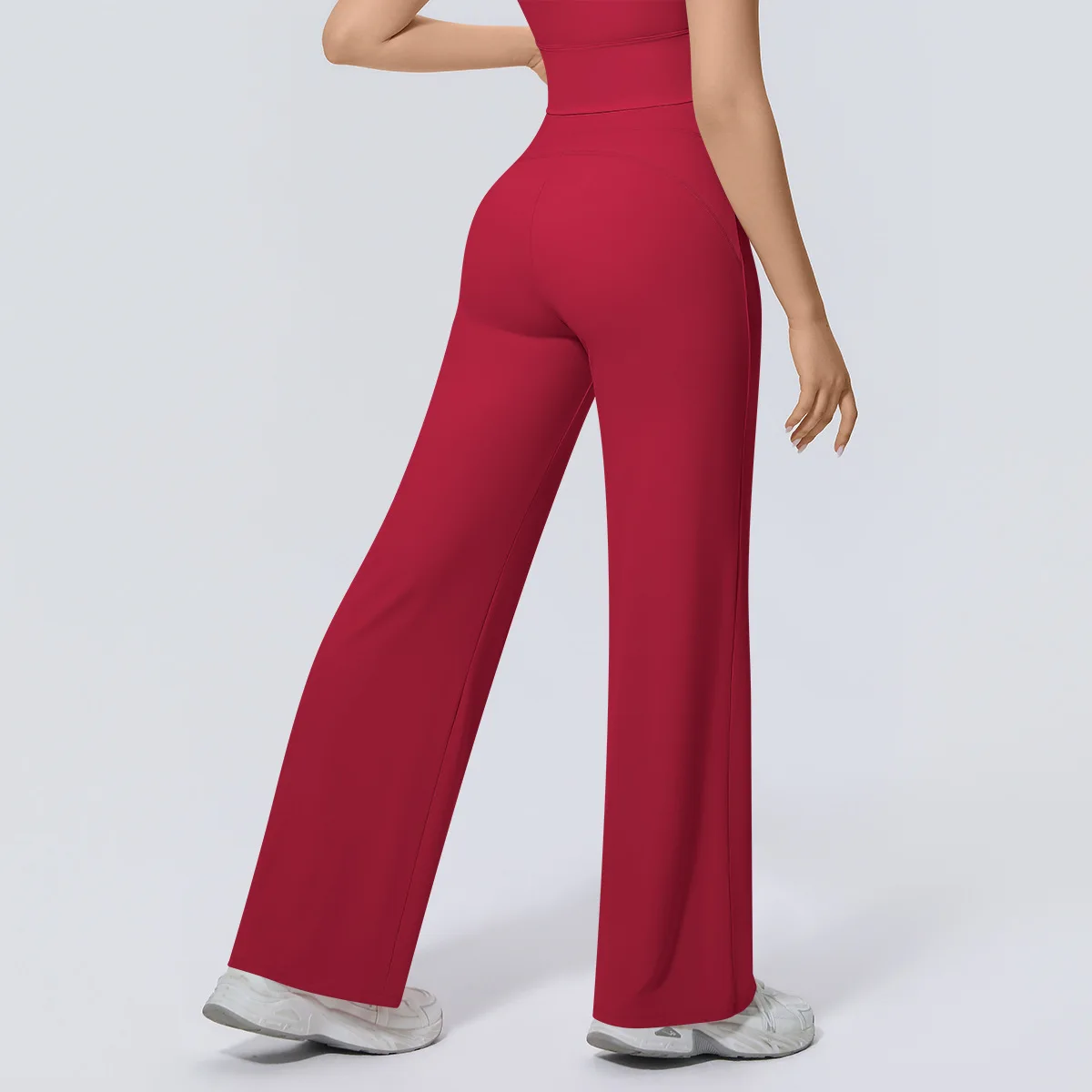 Women High Waist Wide Leg Yoga Pants Drawstring Push Up Bell-bottoms Leggings Tights Fitness Running Workout Gym Sports Pants