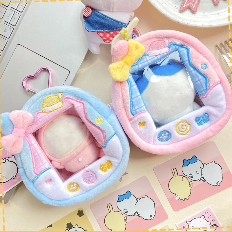 10cmドールディスプレイぬいぐるみミニバッグPVC透明Y2k韓国フォトカードバッグコットンキュートディスプレイバッグバックパックペンダント女の子ギフト