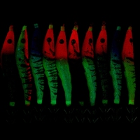 1PC horizontal Squid Jigs Fishing Lure Artificial Squid Hook Jigging Baits  Sea Fishing Cuttlefish EGI Luminous Fishing Goods