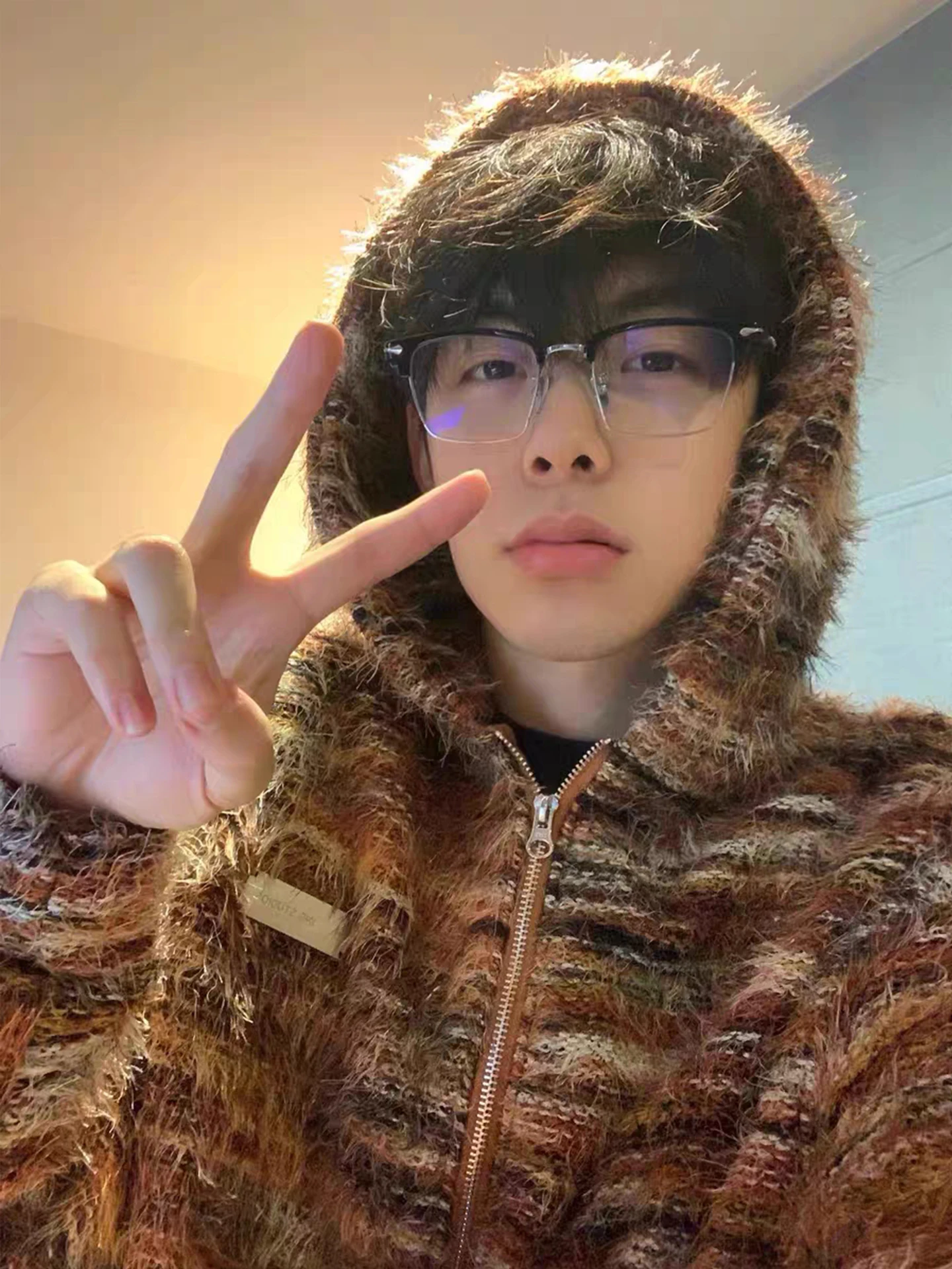 

Мужская вязаная толстовка с капюшоном в полоску, кардиган, мягкая, уютная, осенне-зимняя, повседневная одежда, длинная застежка-молния, теплая мода