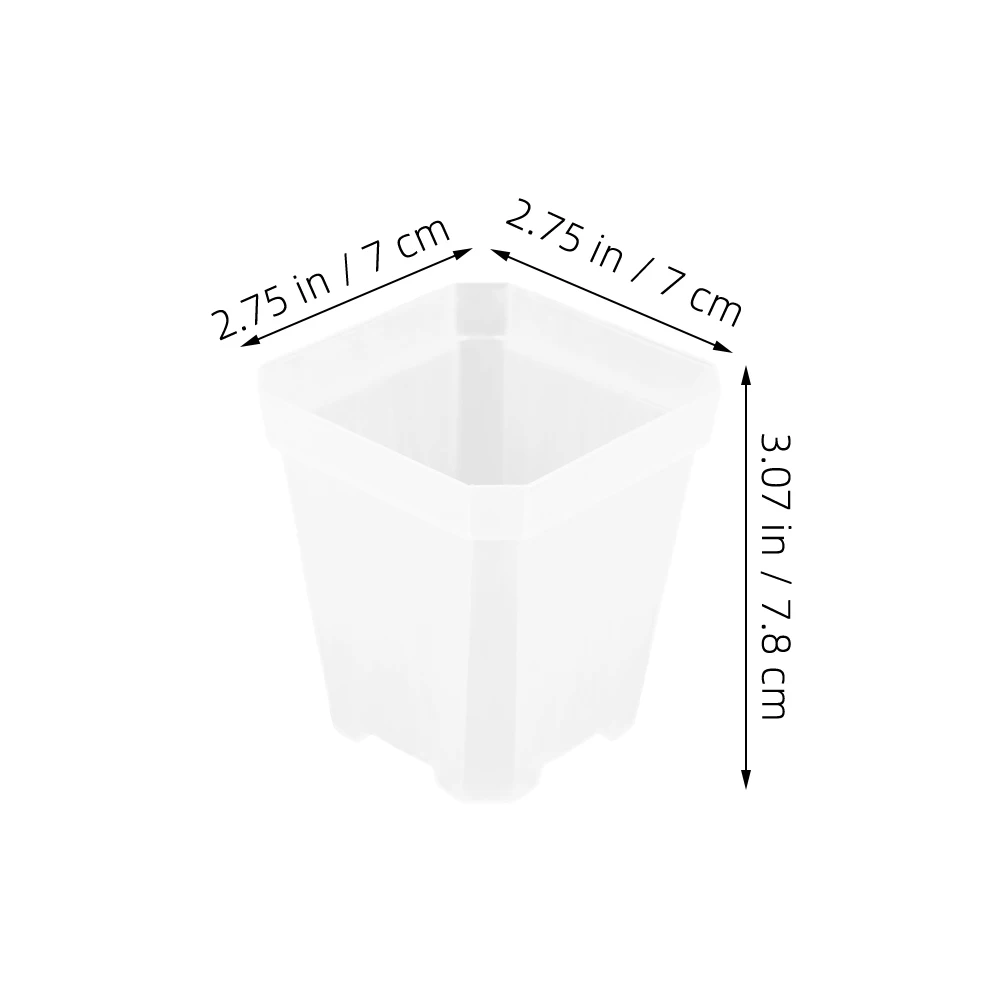 24 قطعة أواني الحضانة المربعة أواني نباتات بلاستيكية شفافة مزارعي الحضانة الصغيرة قابلة لإعادة الاستخدام لزهور الخضروات ديكور المنزل الداخلي
