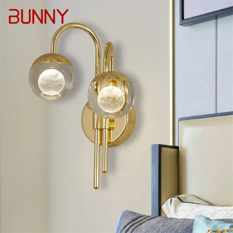 

BUNNY Indoor Crystal Wall Lights Sconce LED Fixture Aluminum Modern Home Decorative Lighting For Bedroom Living Room Office