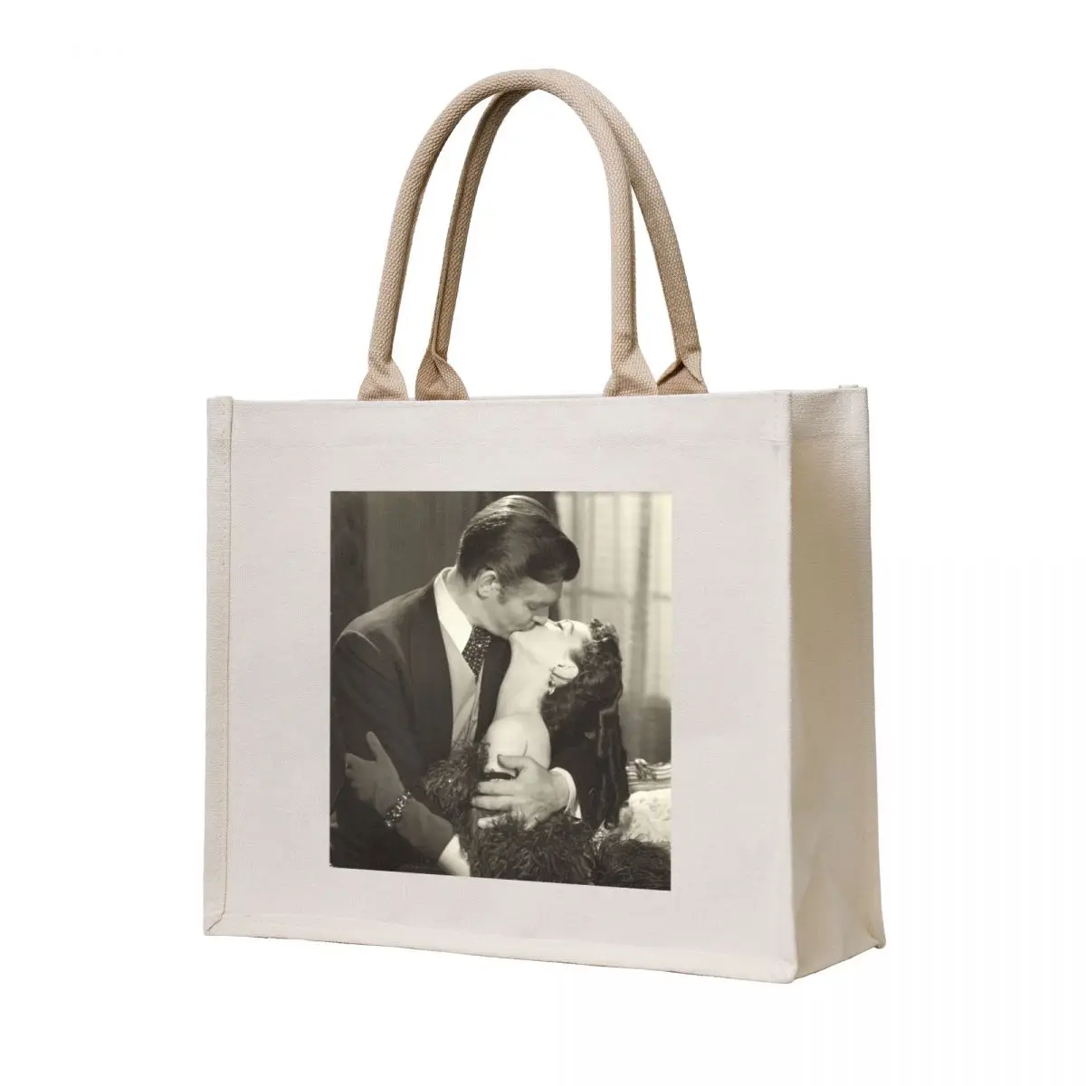 Gone With The Wind Kiss Photo Tote Bag reusable shopping bags tote bag men's Big bag women
