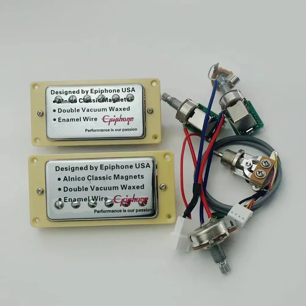 

Shop Bo-Hong Store-Standard Electric Guitar Humbucking Pickups Set with 2V1T Professional Wiring Harness Replaceme Kit -Hot Sale