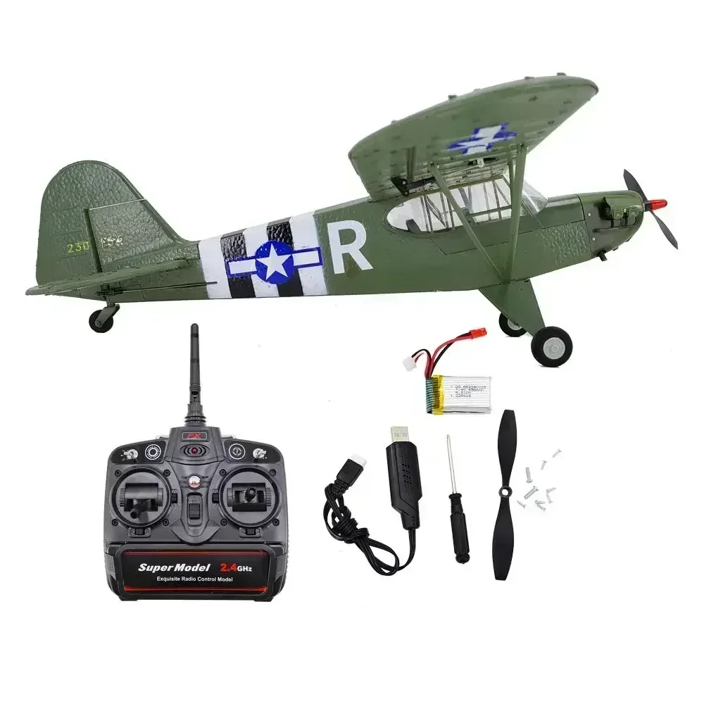 Kobingke-Controle Remoto J3 Brushless Asa Fixa Modelo de Aeronaves, Presente Brinquedo Ao Ar Livre, Segunda Guerra Mundial, 4-Way Six-Axis 3D, 1:16, 1:16