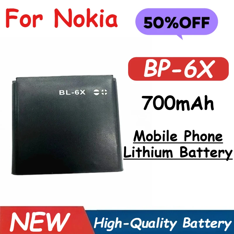 

700mAh BP-6X Li-ion Phone Battery For Nokia 8800 8860 Sirocco N73i NK8800 Lithium Replacement Bateria