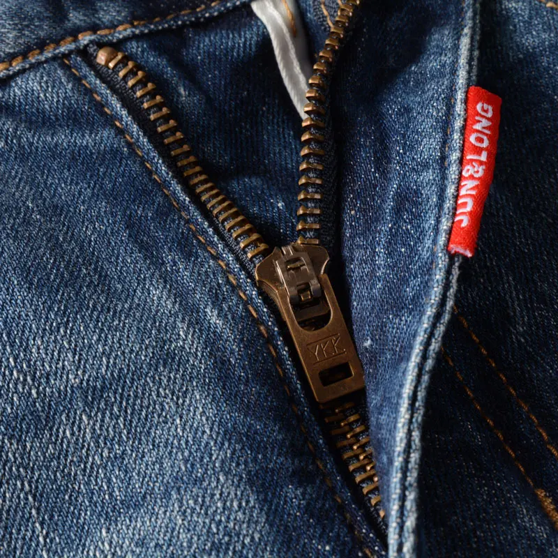 Newly Designer Fashion Men Jeans Retro Blue Elastic Slim Fit Ripped Jeans Men High Quality Vintage Trousers Denim Pants Hombre