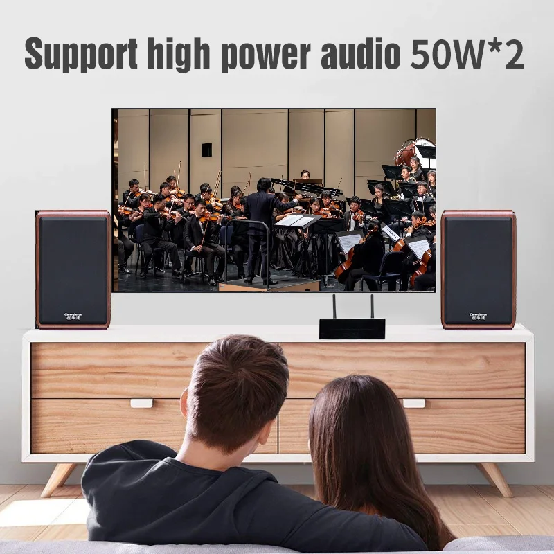 Wireless Multi-Room Streaming Amplifier Home WiFi and Bluetooth-Compatible HiFi Stereo Digital Multiroom Amplifier with App