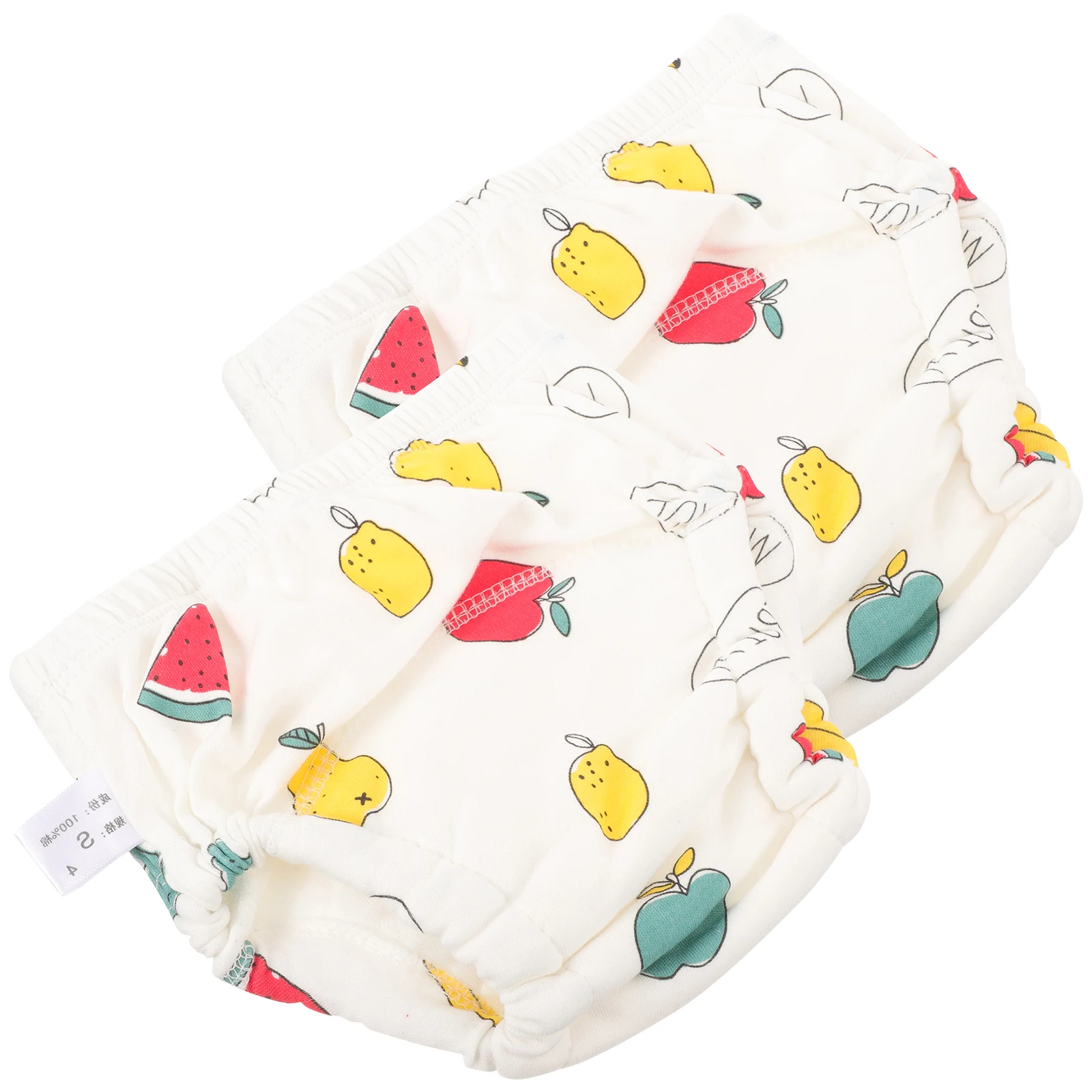 

2 pcs Baby Training Pants Washable Cloth Diapers Newborn Cotton Toddler Reusable Diaper Set S90cm Watermelon Pear