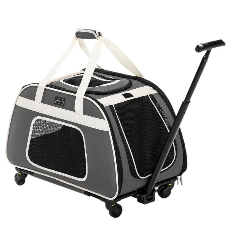NEW Cat bag out portable cat large capacity pet trolley case multi-cat travel artifact