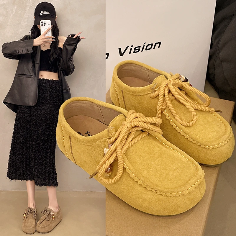 

Модные и простые, хит продаж, удобные туфли на толстой подошве, женская универсальная повседневная обувь в стиле ретро осень 202, повседневная обувь