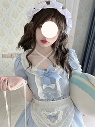 Sexy Lolita Pink Maid Dress Japanese Sweet Women Kawaii Dress Role Play Costume Halloween Party Cosplay Anime Kawaii Clothing