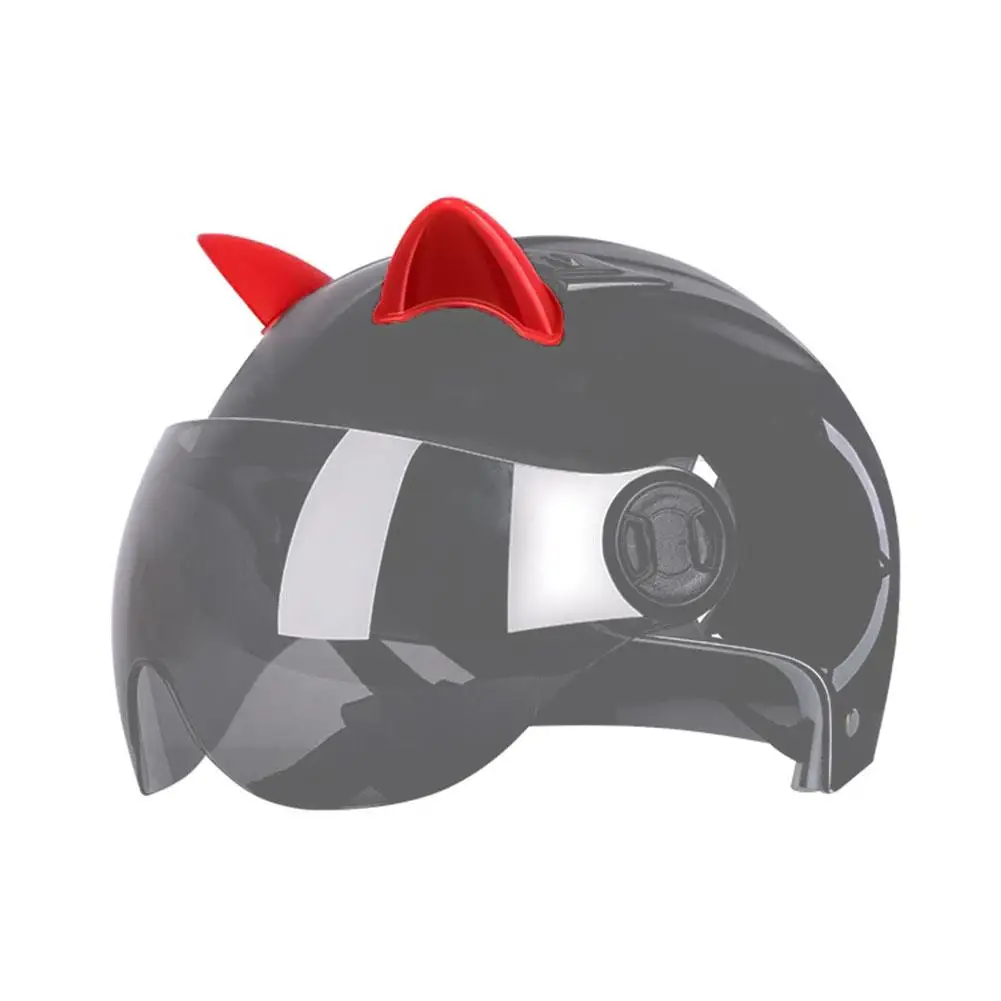 Casco de motocicleta Universal con orejas de gato, accesorios de decoración para deportes al aire libre, cuernos de Diablo, esquina, 2 piezas