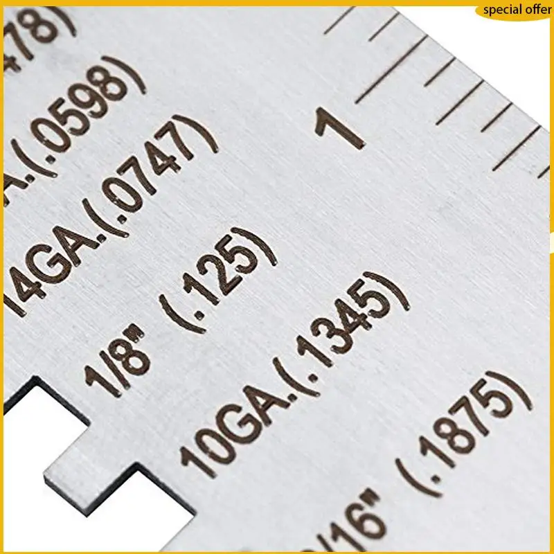 

A50I 2 Pack Steel Welding Gauge Welding Gauge Inspection Tool Wire Sizes Thickness Gauge