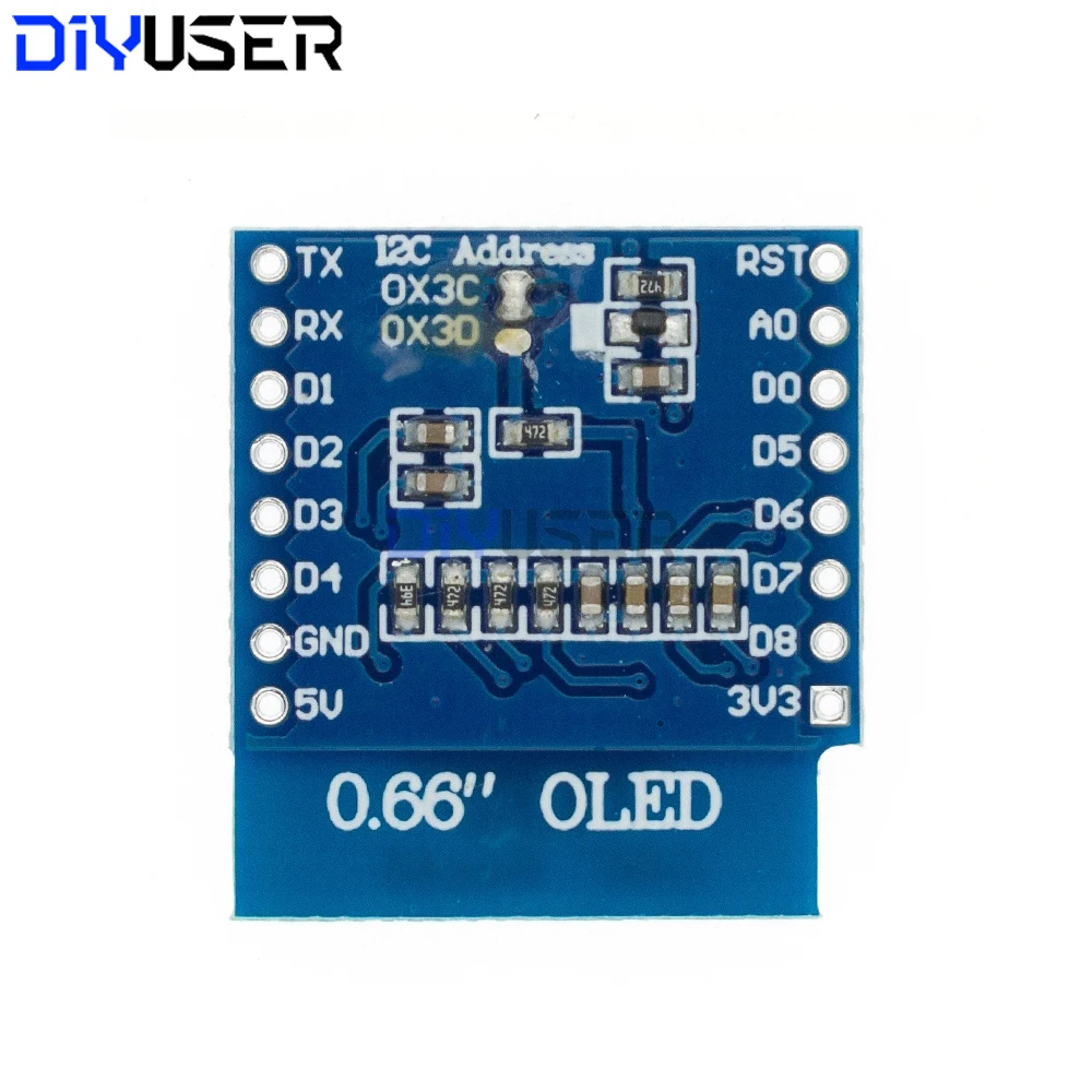 0.66 بوصة 64x48 OLED وحدة عرض I2C سائق لمشروع Wemos D1 Mini ESP32 ESP8266 اردوينو لتقوم بها بنفسك #4
