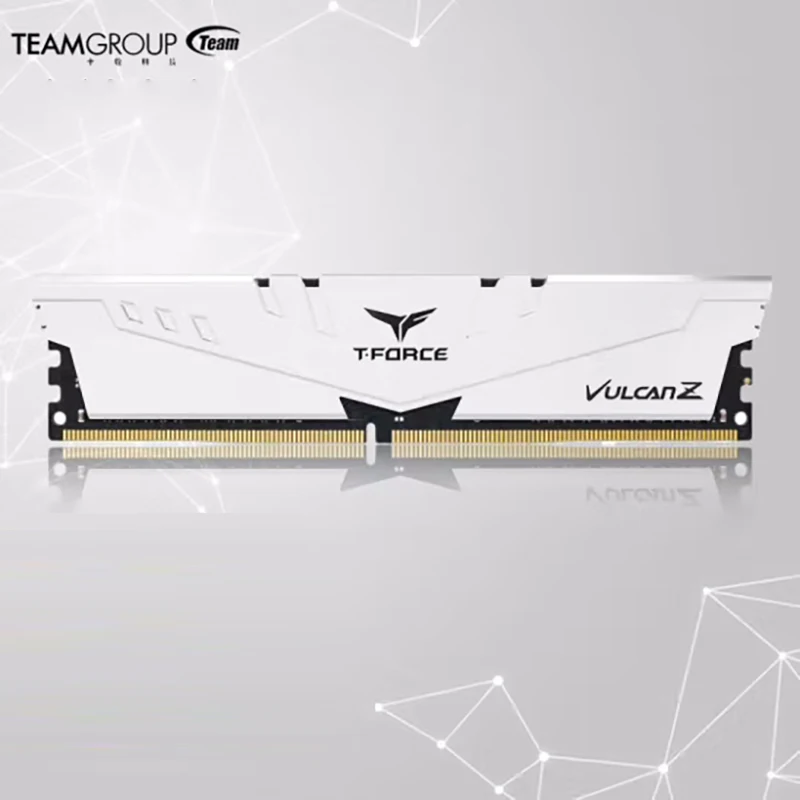 TEAMGROUP T-Force Vulcan Z DDR4 8GB 3200MHz (PC4-25600) CL16 Desktop Memory Module Ram - White / Black