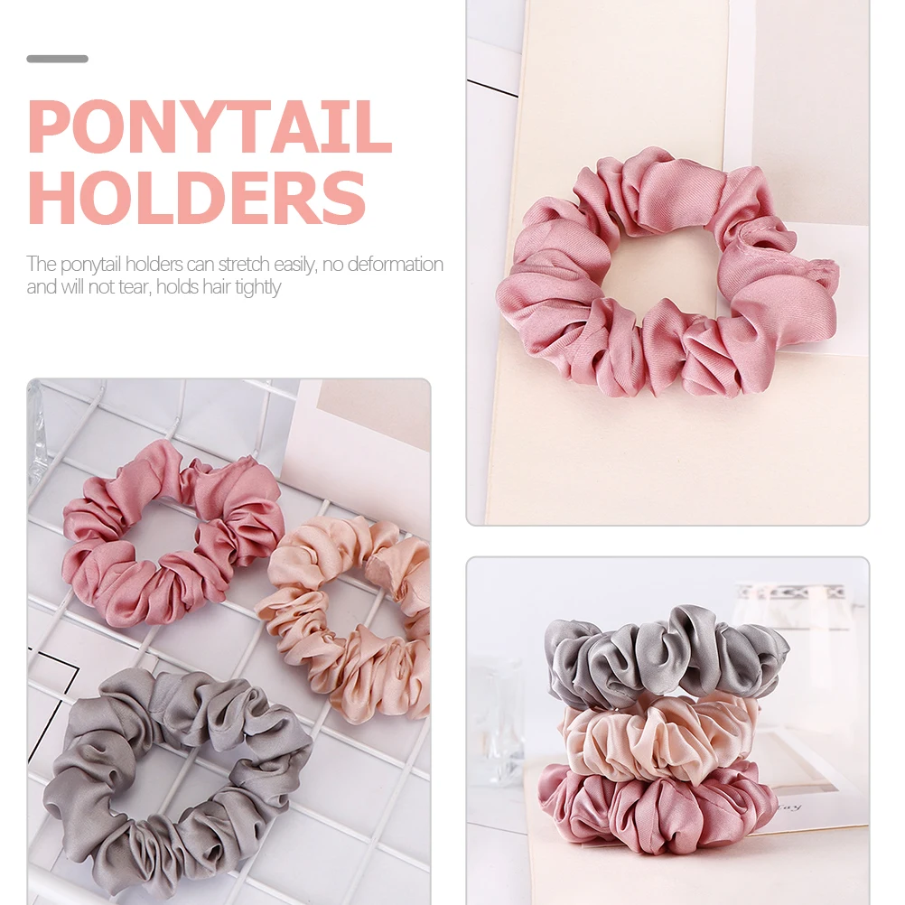 

4 Pcs Tie Ties for Thin Silk Elasticity Scrunchy Women's Accessories Miss