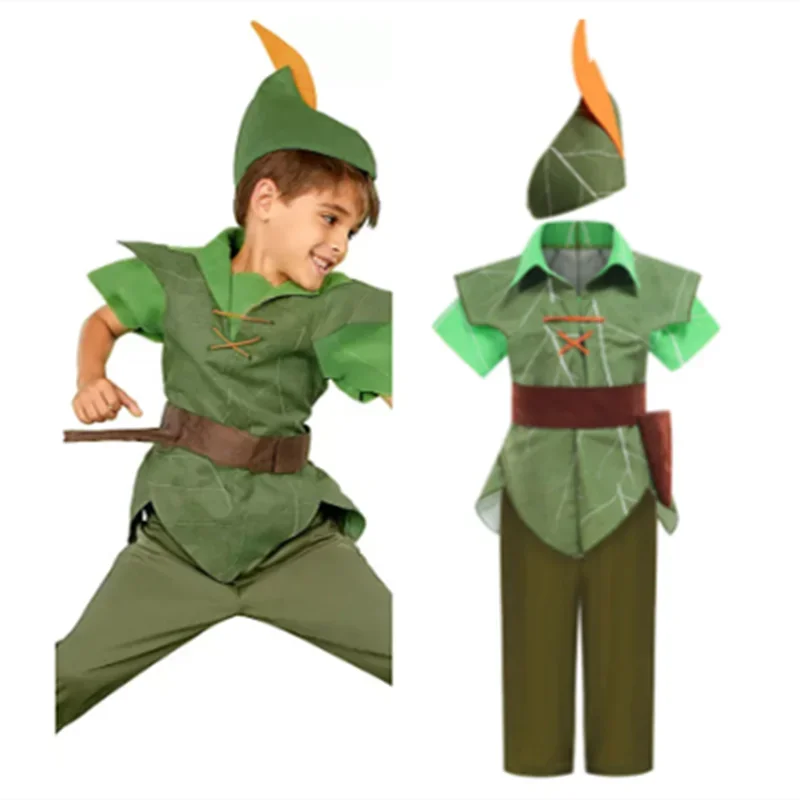 2022 New Cossky Halloween Costume Christmas Carnival Cosplay Kids Party Boys Elves Outfits Robin Halloween Peter Pan Costumes