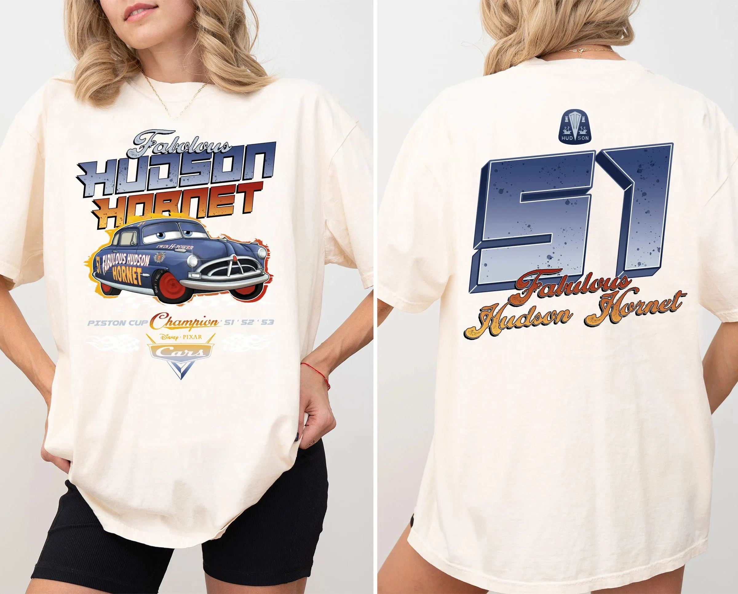 Disney carro filme camiseta moda disney feminino algodão camiseta casual unisex verão rua wear oversized mangas curtas respirável