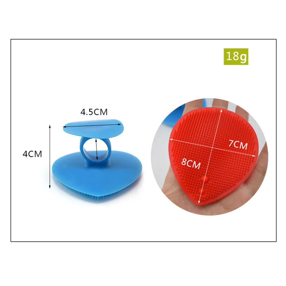 

4pcs Silicone Facial Cleansing Brush Non-Slip Handle Bacteria Resistant For Sensitive Skin Body Scrubber Fruit Cleaner Face