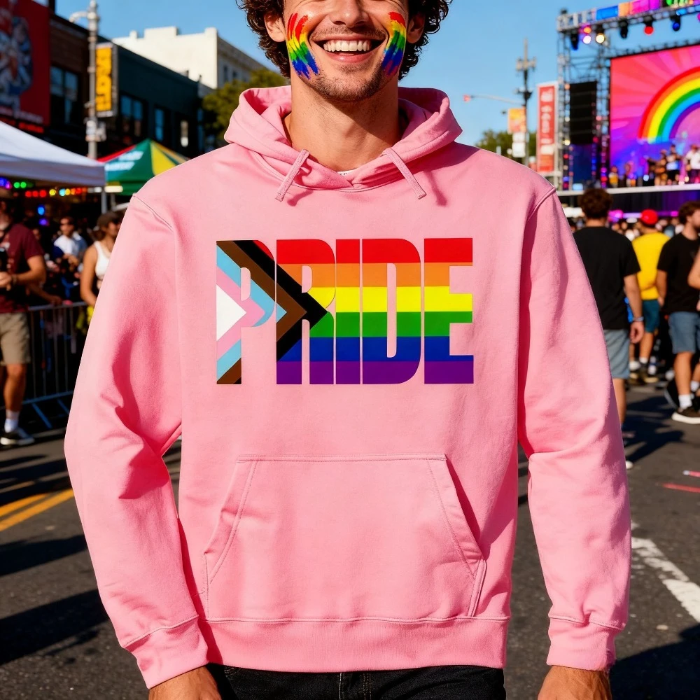 LGBTQ Inclusive Progress Pride Clothing Rainbow Flag Love Unisex Sweatshirts Pride Month Men Women Fashion Casual Streetwear