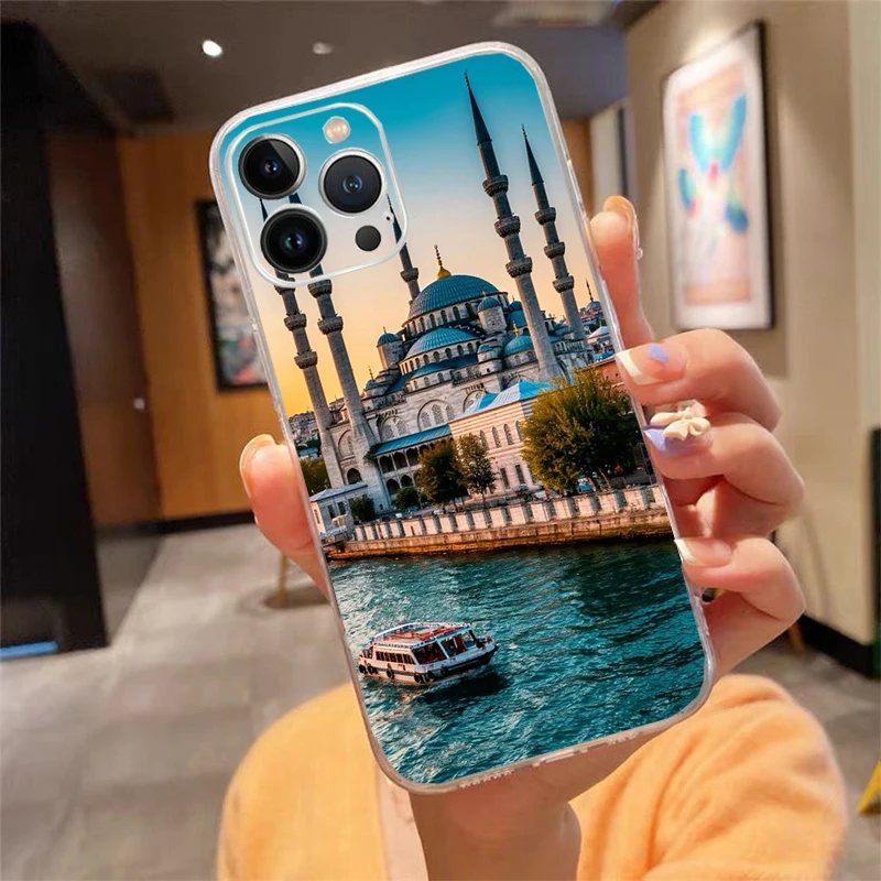 

Phone Case Carcasa Funda For iPhone 17 Pro Max Air 16 15 14 13 Pro Max 15 16 Pro 15Plus Greece Turkey Italy Scenery Case