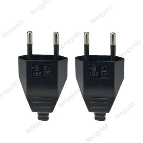 2 Pcs new type German Type European standard Power 2 Pin Plugs Network Cables 2.5A 220V Electric Contact