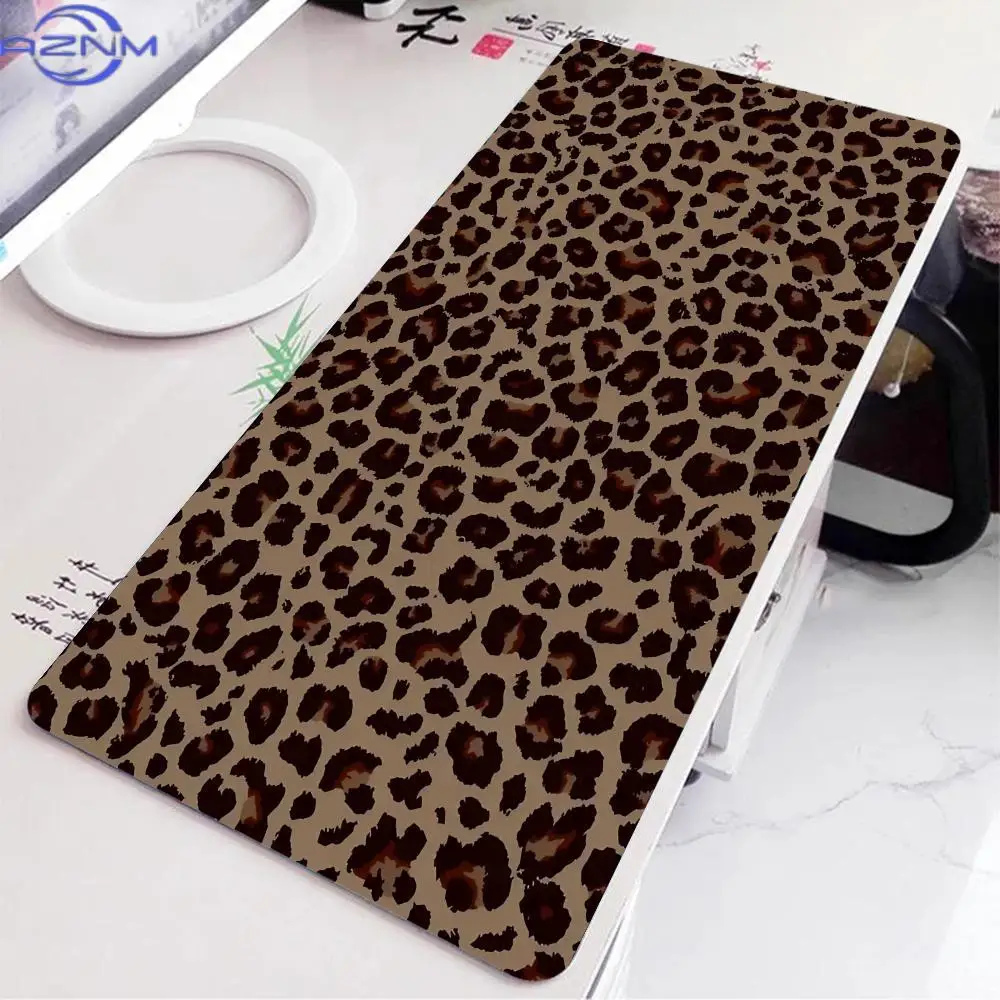 Leopard Print Mouse Pad Extended Pads Large Gaming Non-slip Gamer Keyboard Mousepads Laptop Tablet Mat Mini PC Playmat