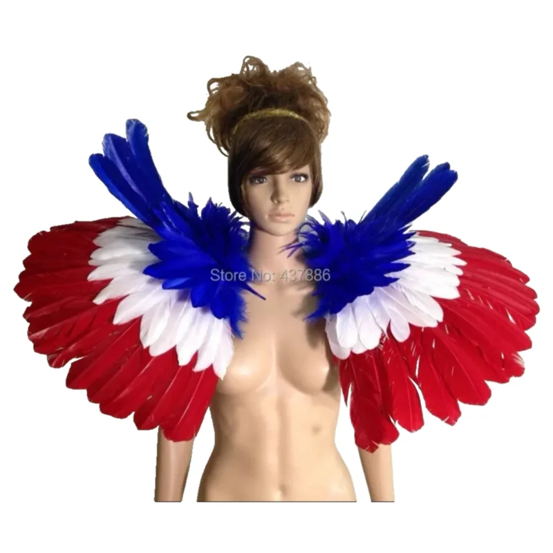 

Exaggerated colorful feather backpack ladies showgirl feather shoulder flower shoulder wings Carnival samba feather costume