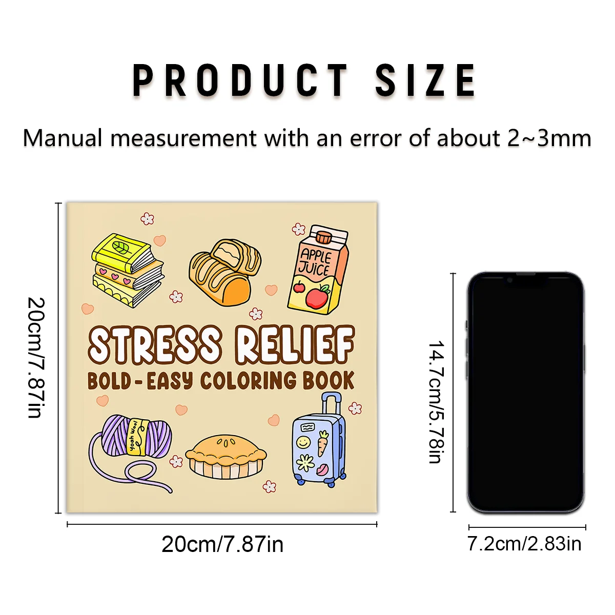 Anti Anxiety Stress Relief Bold & Easy Coloring Book for Adults DIY Painting Drawing Art Activity Book Perfect Gift Relaxation