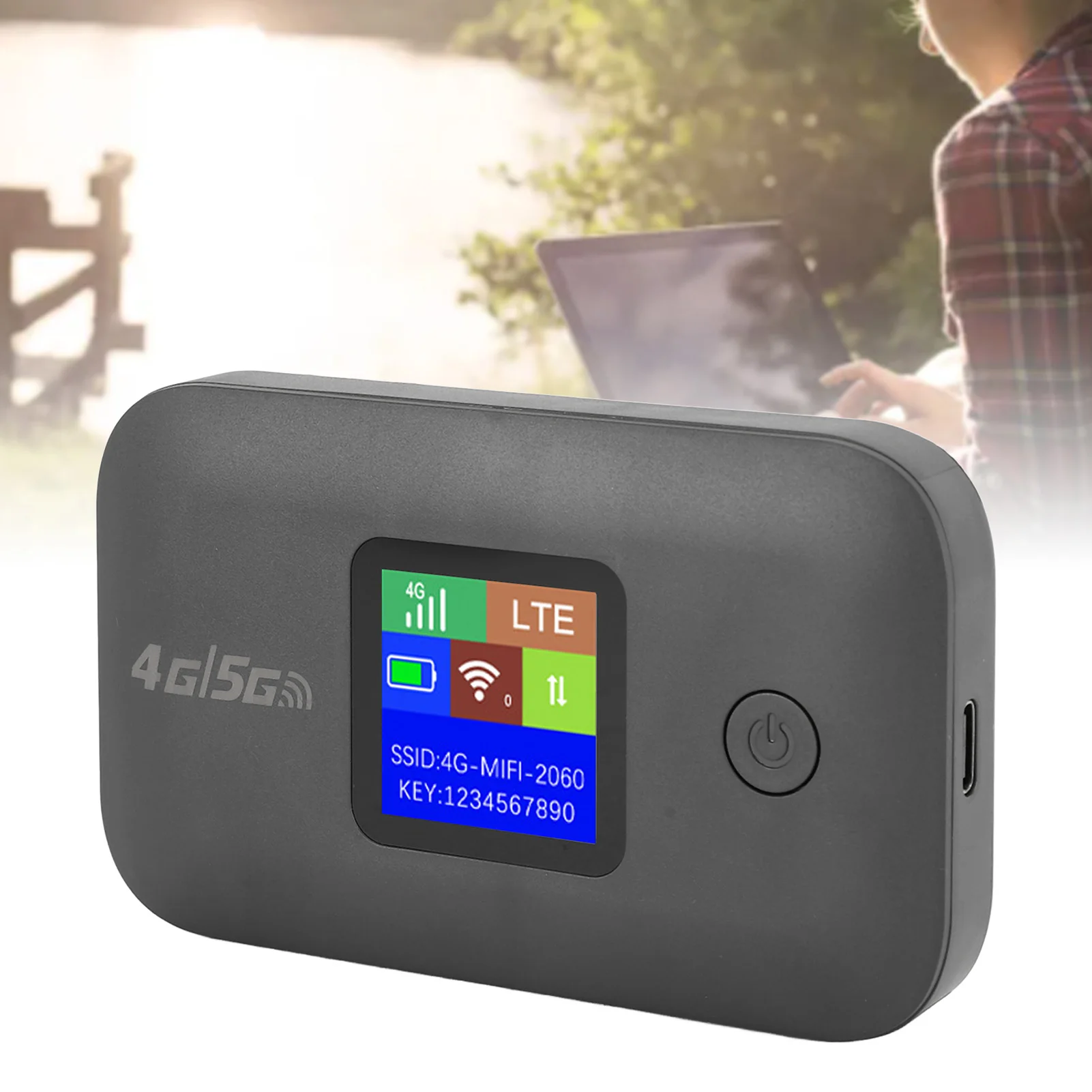 4G LTE Mobile Router Compact Stable  Support 8‑10 Users High Speed 4G LTE Mobile Hotspot with SIM Card Slot for Traveling