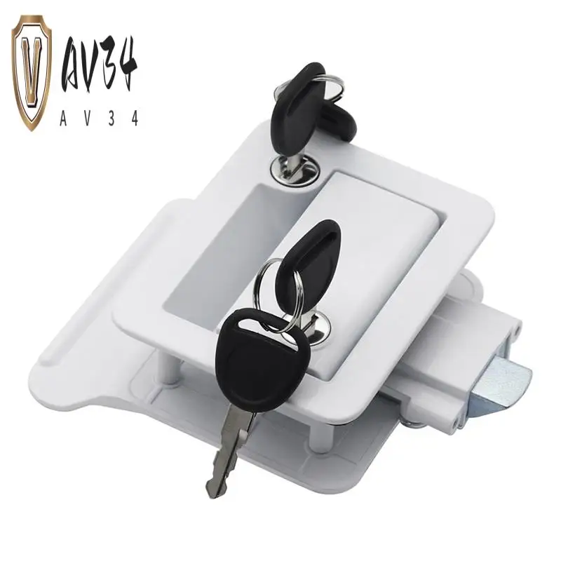 

AV34-RV Door Lock Replacement Double Open Door + Deadbolt Computer Key Door Handle White