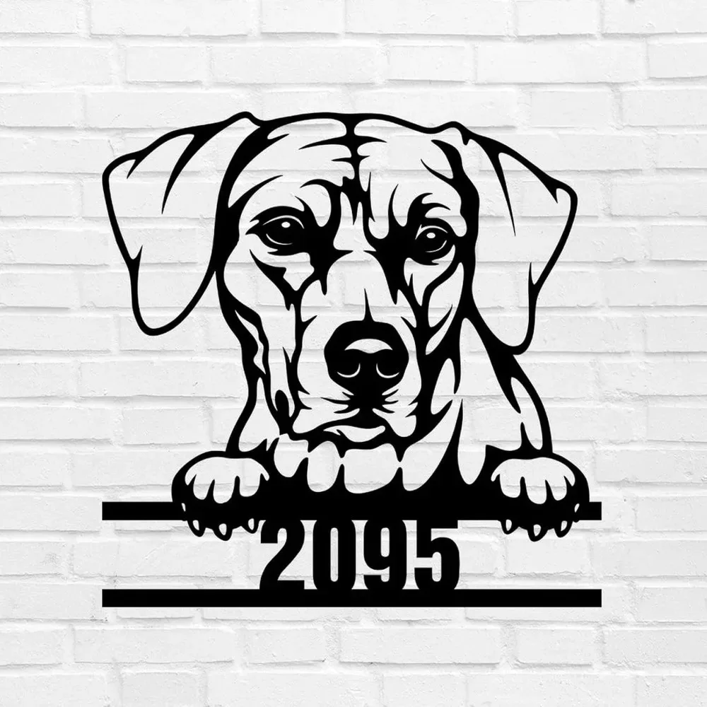 CIFbuy 24in Custom Dog House Number Plaque, Cut‑Out Iron, Backyard Lodge Indoor Outdoor Wall Decor