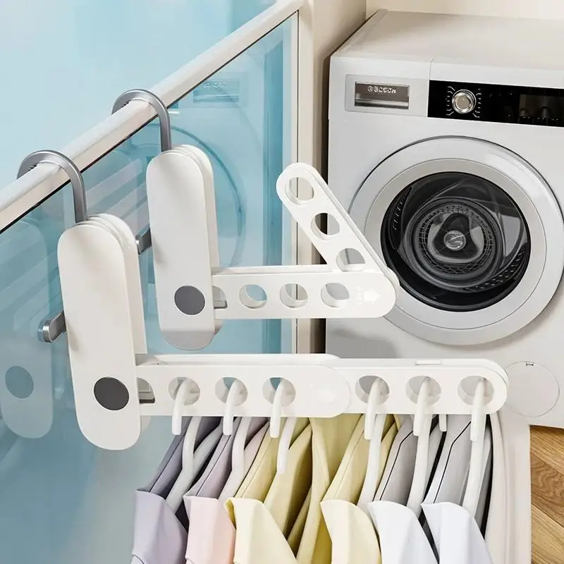 Varal Portátil de Viagem para Lavanderia, Suporte Multifuncional para Roupas de Hotel, Organizador Compacto de Armazenamento,...