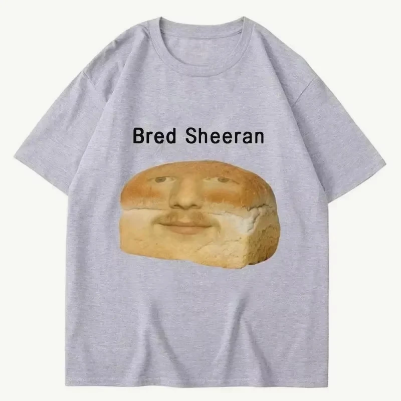 Funny Ed Sheeran Meme Print T Shirts Men Women Humor Creativity Short Sleeve Casual Soft Summer T-shirt Streetwear