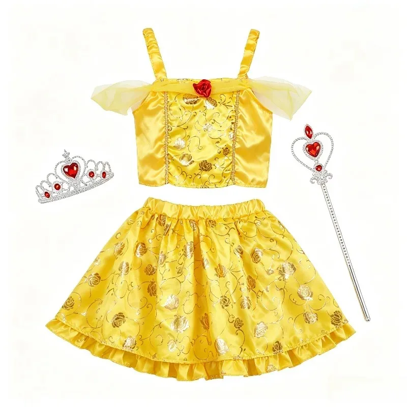 Halloween Princess Tutu Dress Gift Set for Little Girls Elegant Party Outfit Box Set Holiday Birthday Present with Accessories