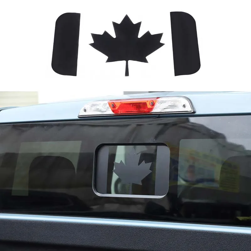 For Ford Maverick 2022-2025 car rear window small glass decorative stickers car decorative stickers maple leaf flag pattern