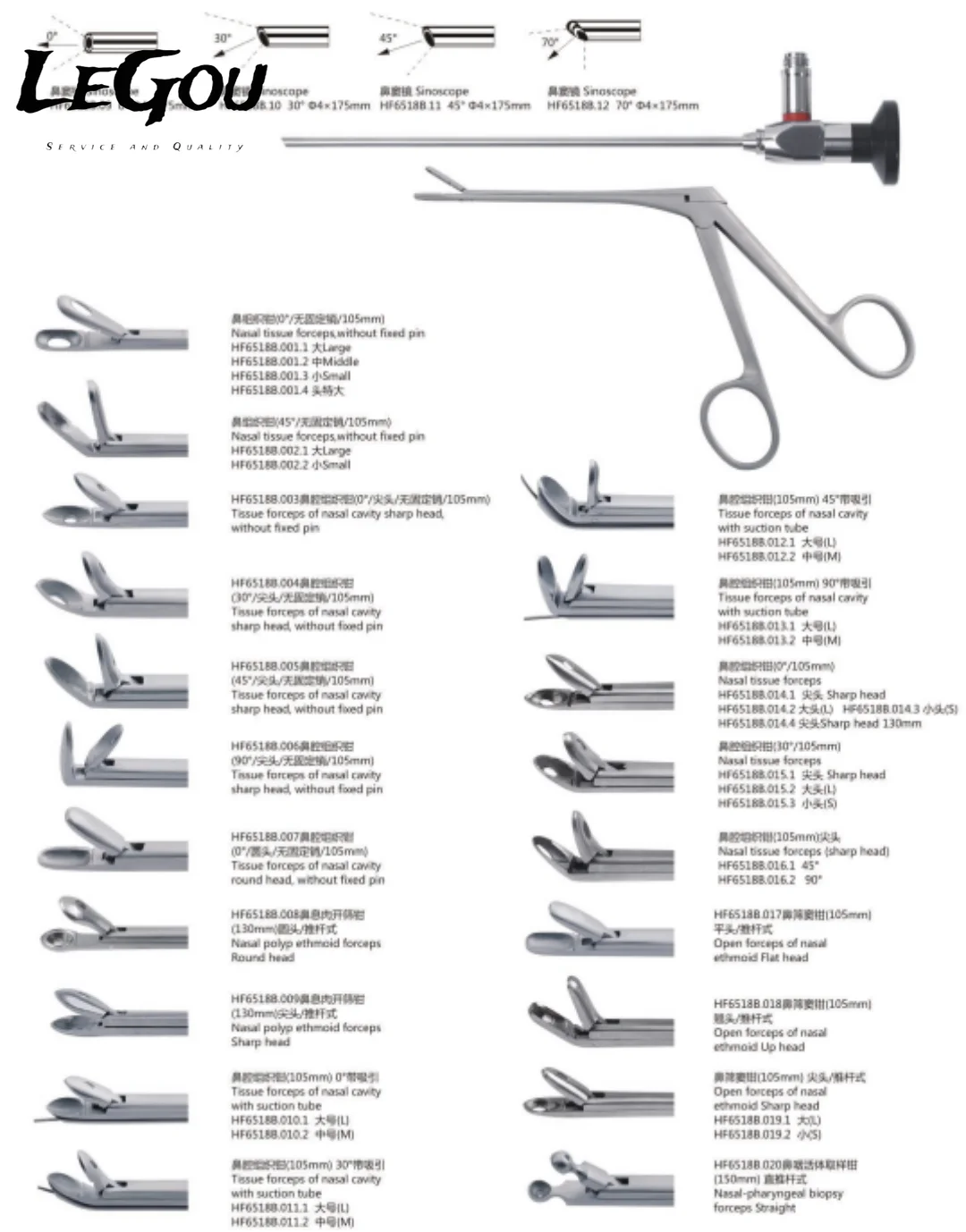 LeGou Professional ENT Medical Instruments Reusable Stainless Steel Nasal Foreign Body Hook Manual
