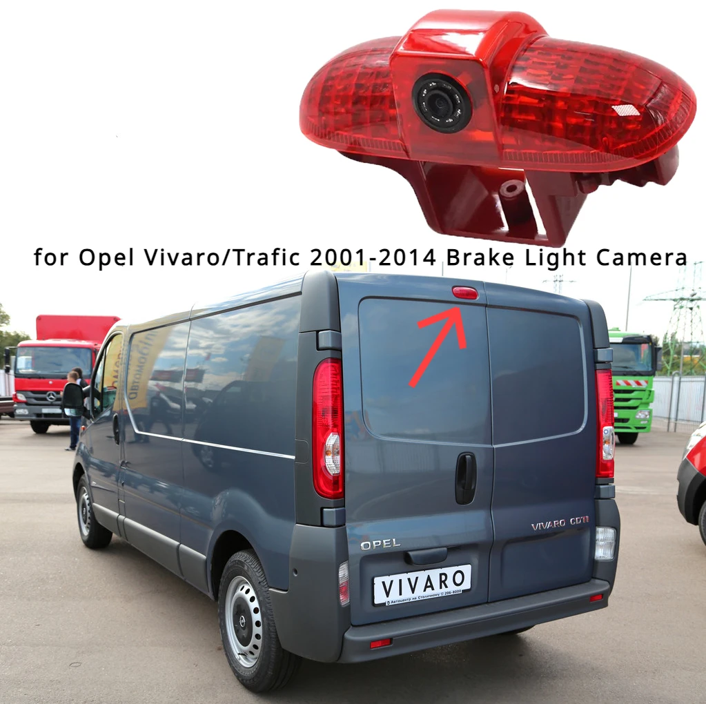 for Opel Vivaro/Trafic 2001-2014 Waterproof 170 Third Brake Light Camera Backup Brake Light Reversing Rear View Camera CMOS