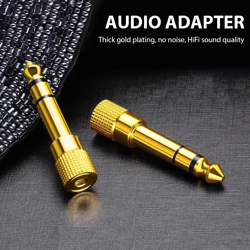 

Gold Plated 6.5MM Male to 3.5MM Female Hole Dual Channel Audio Adapter MIC/Audio Adapter Audio Accessories