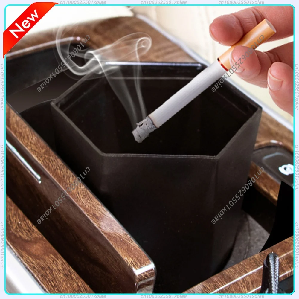 2 Pack Mini Car Trash Can with Lid Leakproof Vehicle Trash Bin Compact Garbage Can Car Accessories for Interior