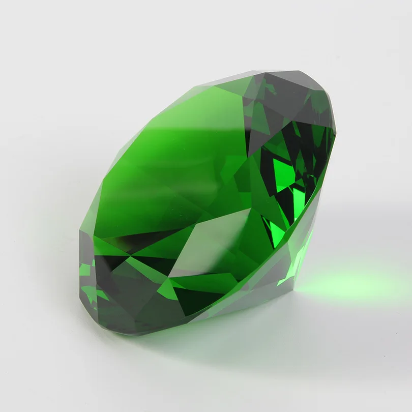 10cm Crystal Diamond Crystal Facet Shaped Paperweight Decorative Cut Glass Giant Gemstone Wedding Home Decoration Christmas Gift