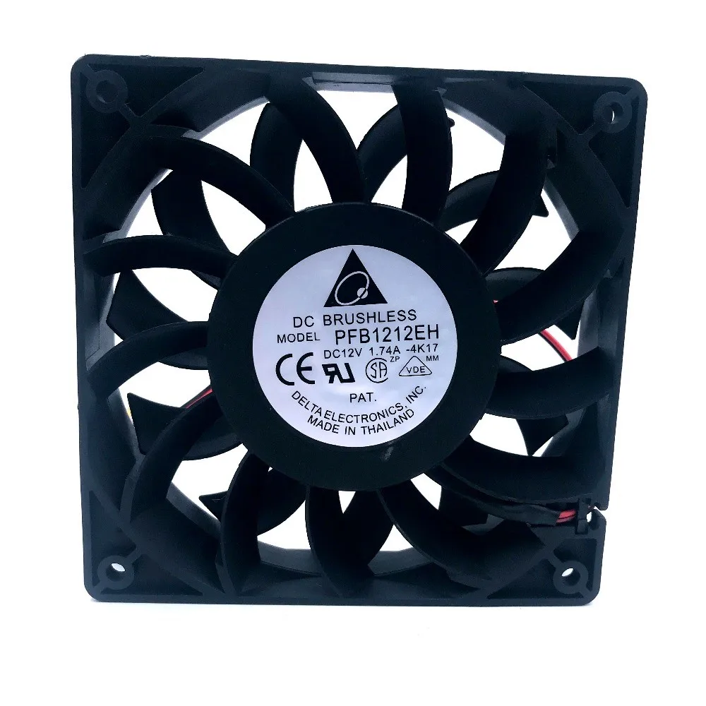 for delta FFB1212EH=PFB1212EH 12V 1.74A 12CM 12025 dual ball bearing fan violence 120*120*25mm molex 4D connector