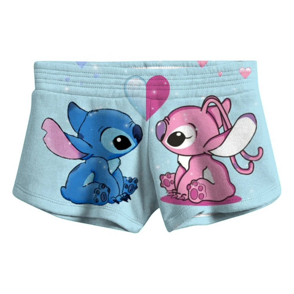

Disney Stitch print Swimming Shorts Polyester Medium Children Cartoon Beach Costumes Hot Summer Little Boys Water Park Swim Trun