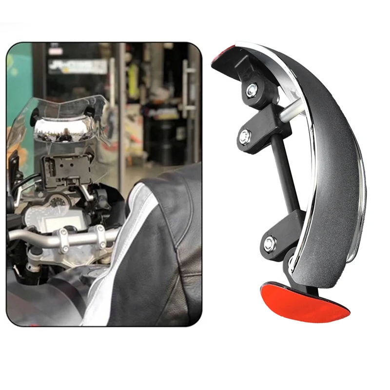 

Зеркало заднего вида для мотоцикла, хромированное зеркало заднего вида для мотоцикла, гибкое 180, ультраширокоугольное крепление для центрального ветрового стекла, универсальное-