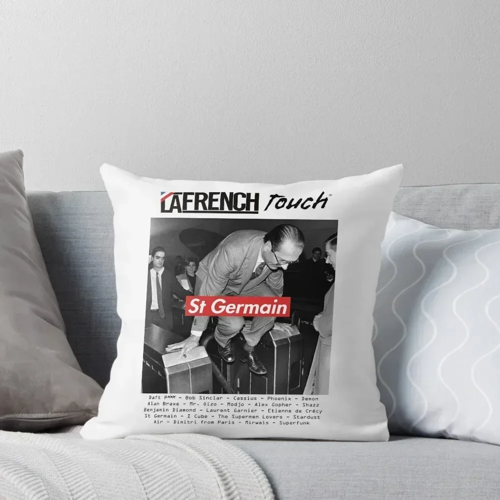 

Le Touriste St Germain: MODEL of La French Touch & Jacques Chirac & St Germain Throw Pillow Anime pillow