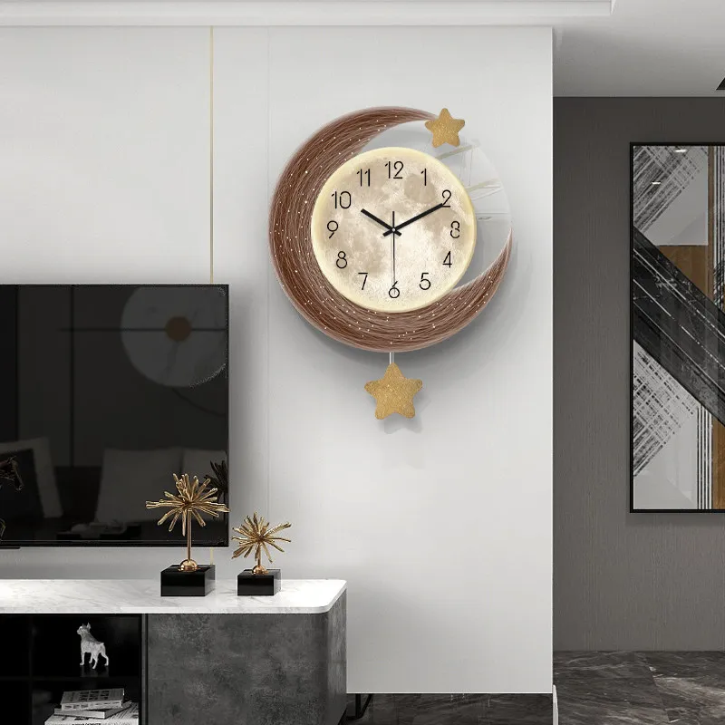 Simple Mechanism Wall Clocks Restaurant European Creative Pendulum Wall Clocks Minimalist Modern Duvar Saati Room Decorarion
